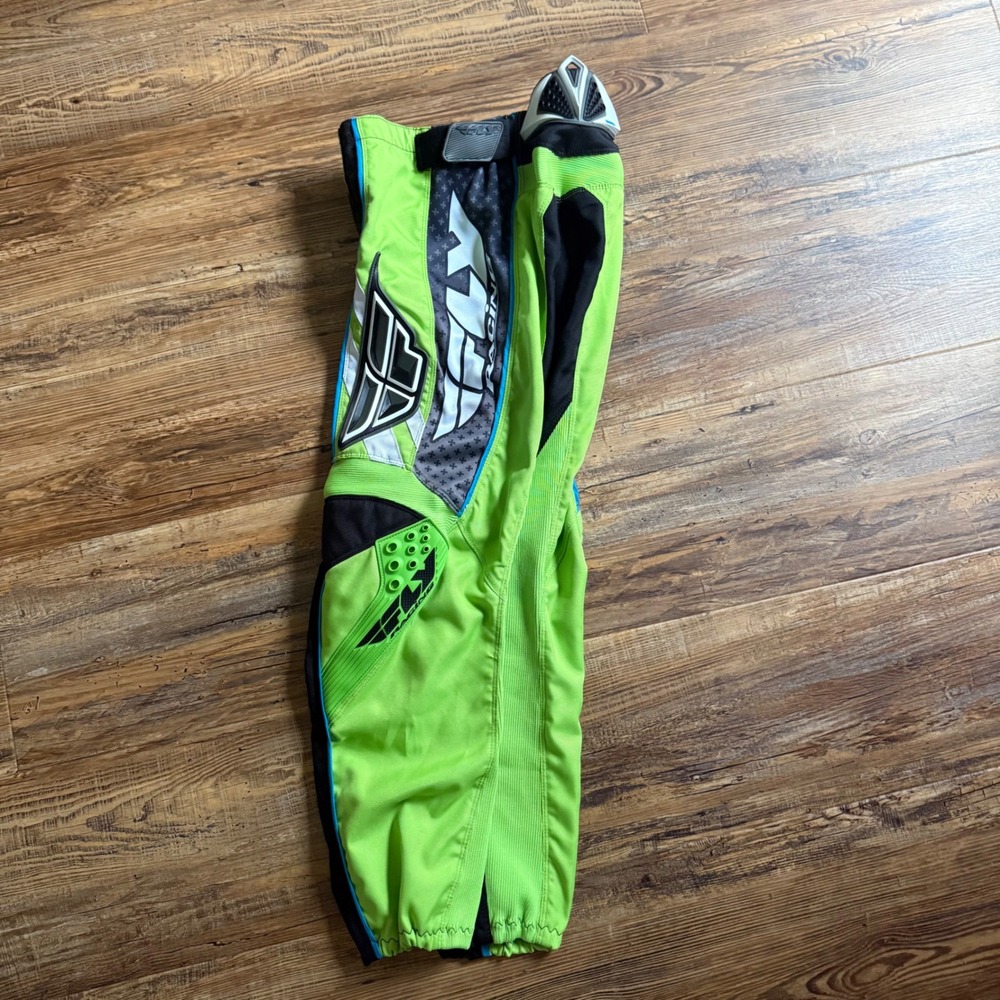 Fly Racing F-16 Motocross Pants Mens 30 Green Black MX Dirt Bike Gear BMX - Picture 8 of 12